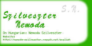 szilveszter nemoda business card